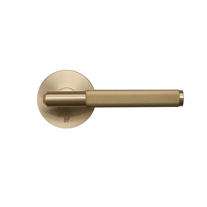 Buster + Punch Door Handles, Set of 2, Privacy Brass