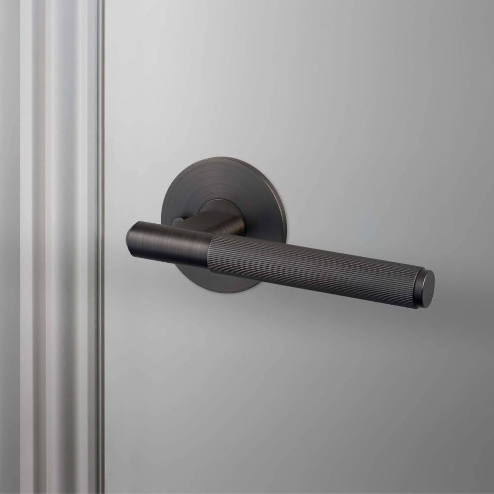 Buster + Punch Door Handle, Privacy, Linear, Smoked Bronze