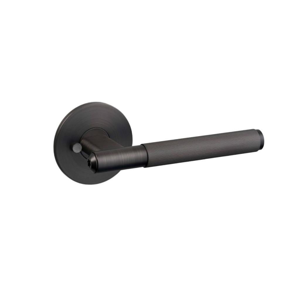 Buster + Punch Door Handle, Privacy Smoked Bronze