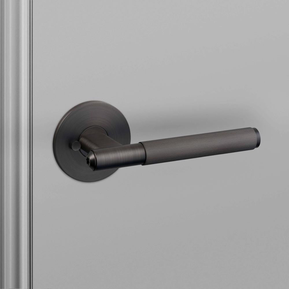 Buster + Punch Door Handle, Privacy, Linear, Smoked Bronze