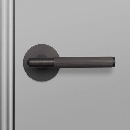 Buster + Punch Door Handle, Privacy, Linear, Smoked Bronze