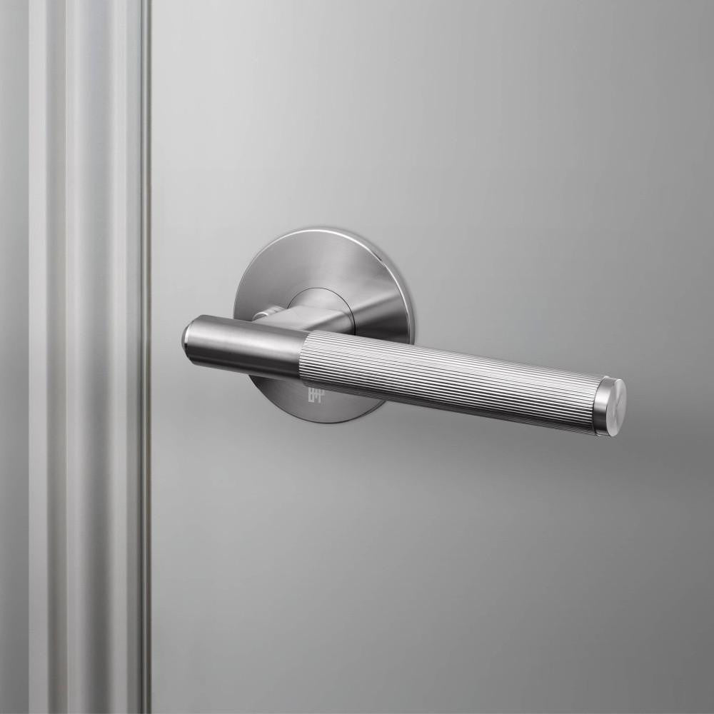 Buster + Punch Door Handle, Privacy, Linear, Steel