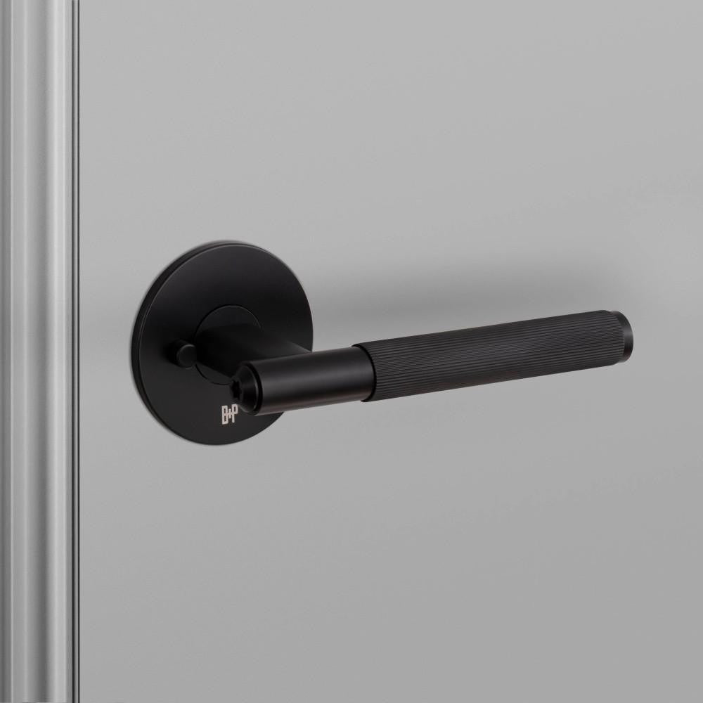 Buster + Punch Door Handle, Privacy, Linear, Welders Black