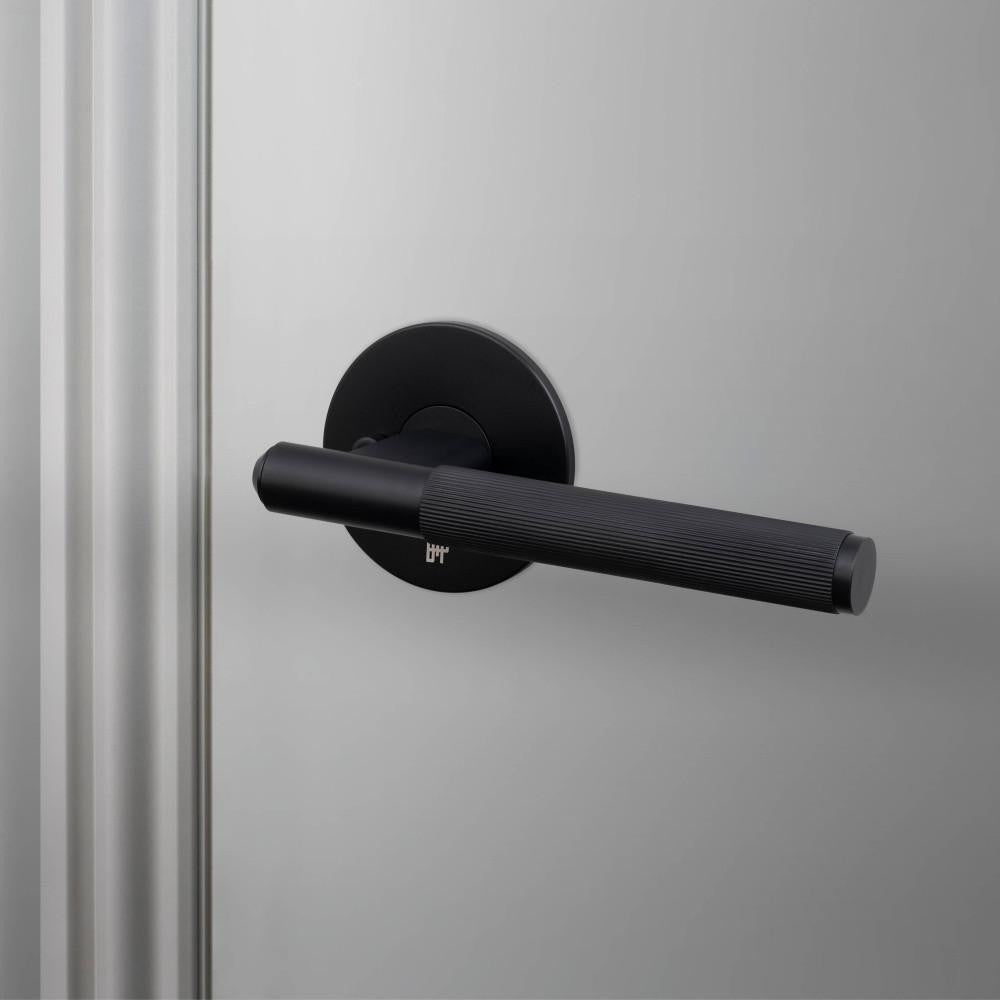 Buster + Punch Door Handle, Privacy, Linear, Welders Black
