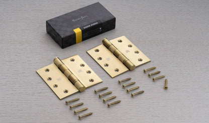 Buster + Punch Door Hinge, 4 X 4 Inch, Brass