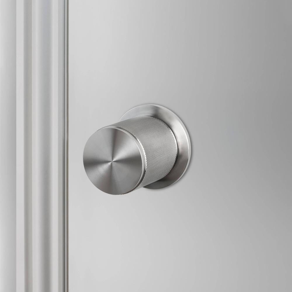 Buster + Punch Door Knob, Conventional, Passage, Cross, Steel