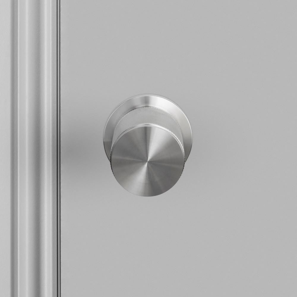 Buster + Punch Door Knob, Conventional, Passage, Cross, Steel