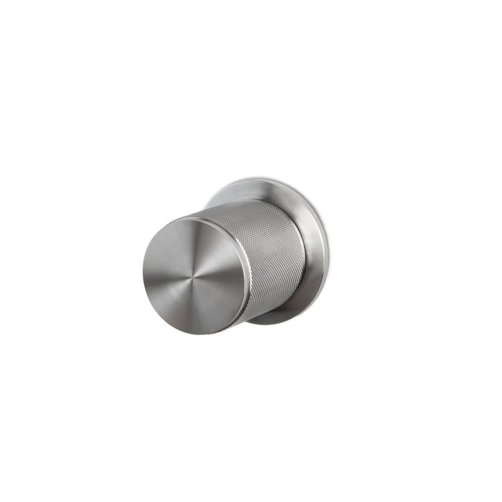 Buster + Punch Door Knob, Conventional, Passage, Cross Steel