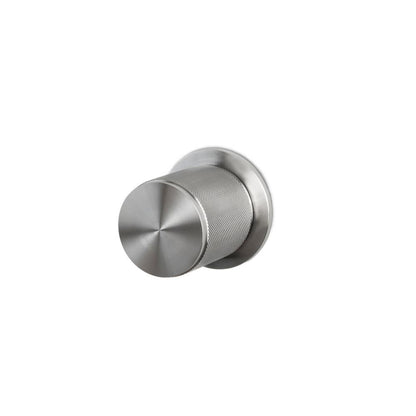 Buster + Punch Door Knob, Conventional, Passage, Cross Steel