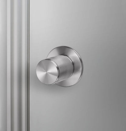Buster + Punch Door Knob, Pre-Drilled, Passage, Linear, Steel