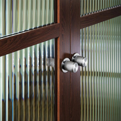 Buster + Punch Door Knob, Pre-Drilled, Passage, Linear, Steel