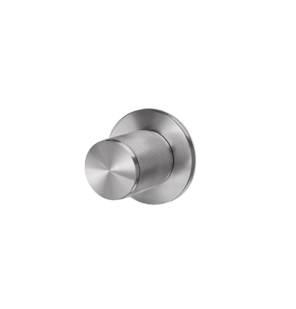 Buster + Punch Door Knob, Pre-Drilled, Passage, Linear Steel