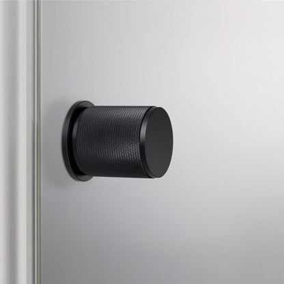 Buster + Punch Door Knob Set, Conventional, Passage, Cross, Black