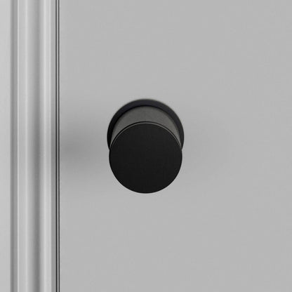 Buster + Punch Door Knob Set, Conventional, Passage, Cross, Black