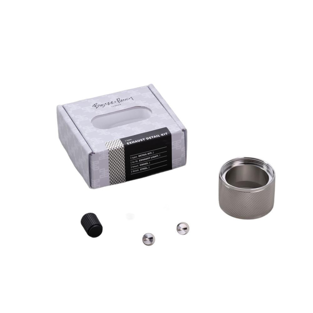 Buster + Punch Buster + Punch Exhaust Detail Kit with Cross Pat Steel
