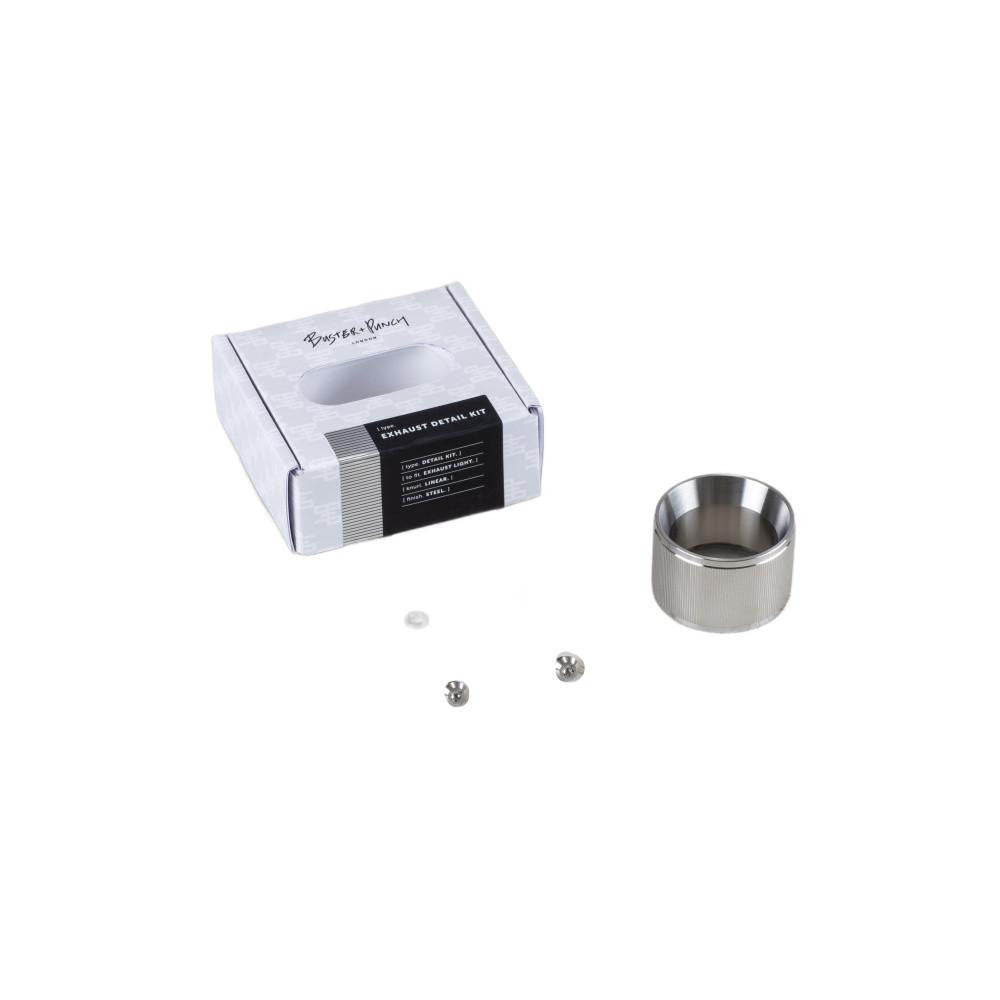 Buster + Punch Exhaust Detail Kit with Linear Pattern Baffle Steel