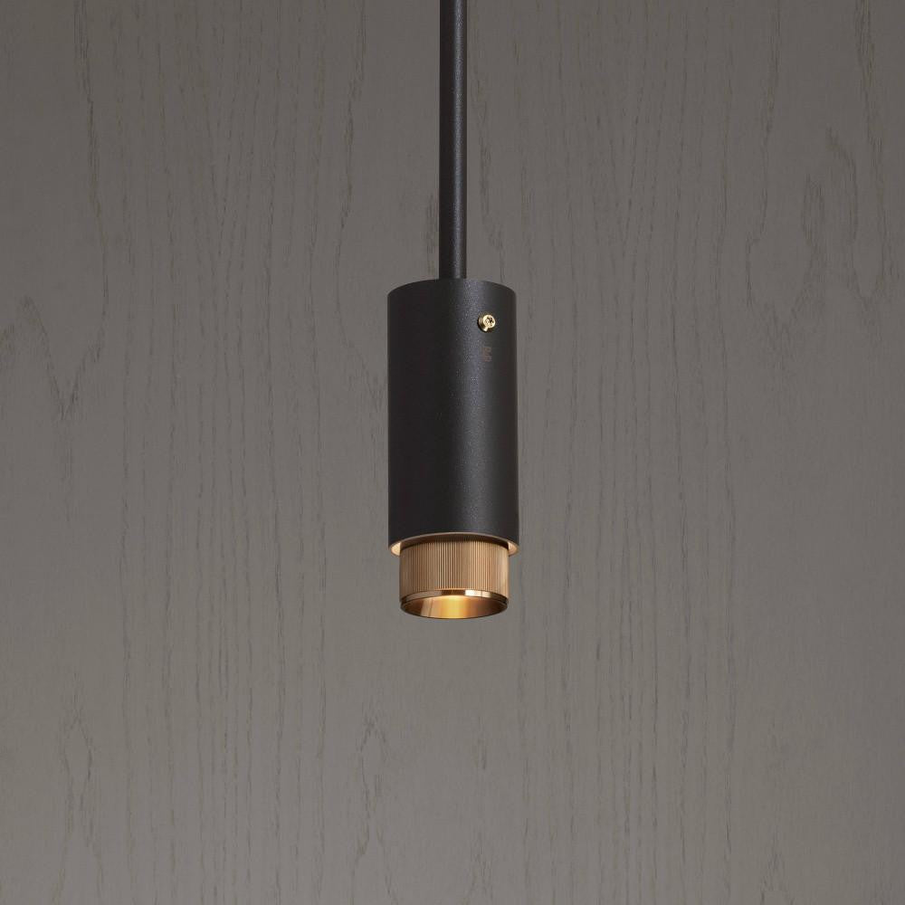 Buster + Punch Exhaust Pendant, Linear , Graphite, Brass