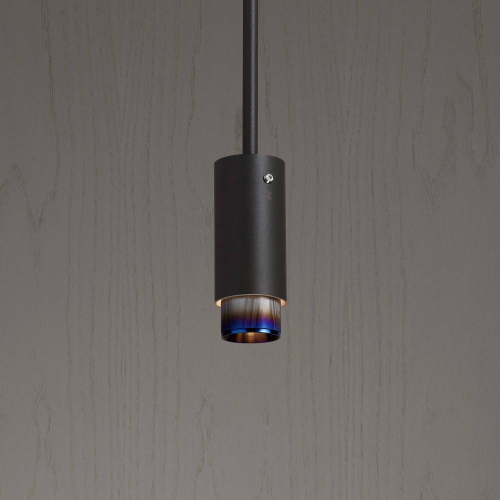 Buster + Punch Exhaust Pendant, Linear , Graphite, Burnt Steel