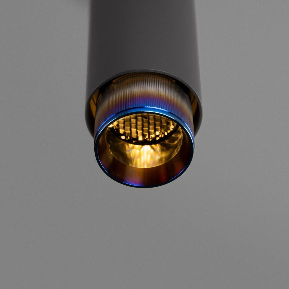 Buster + Punch Exhaust Pendant, Linear , Graphite, Burnt Steel