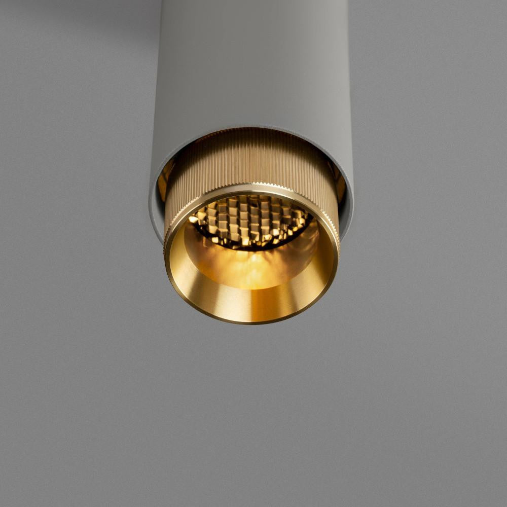 Buster + Punch Exhaust Pendant, Linear , Stone, Brass