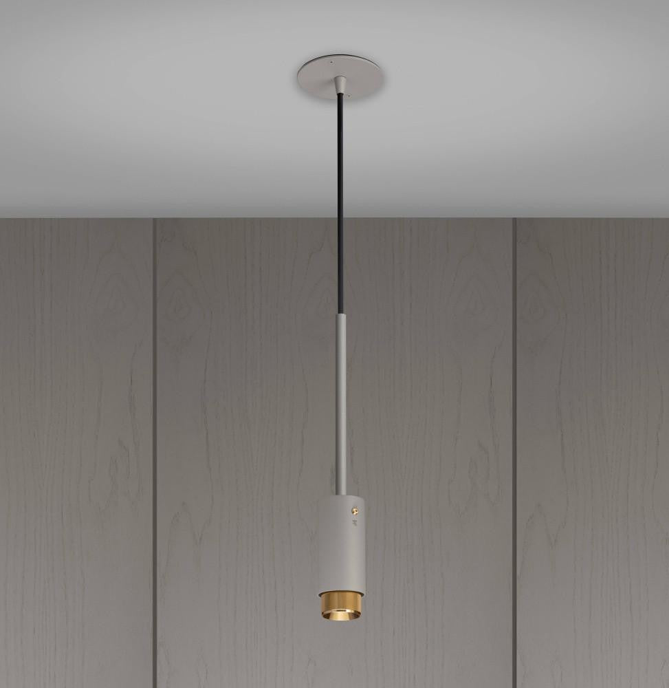 Buster + Punch Exhaust Pendant, Linear , Stone, Brass