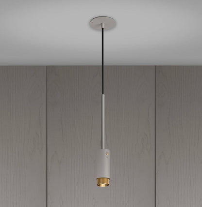 Buster + Punch Exhaust Pendant, Linear , Stone, Brass
