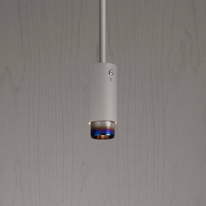 Buster + Punch Exhaust Pendant, Linear , Stone, Burnt Steel