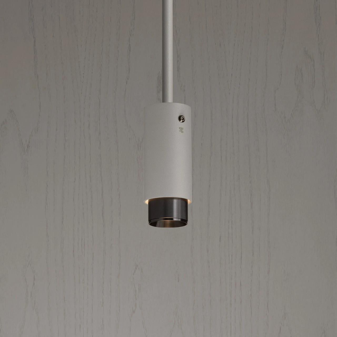 Buster + Punch Exhaust Pendant, Linear, Stone, Gun Metal