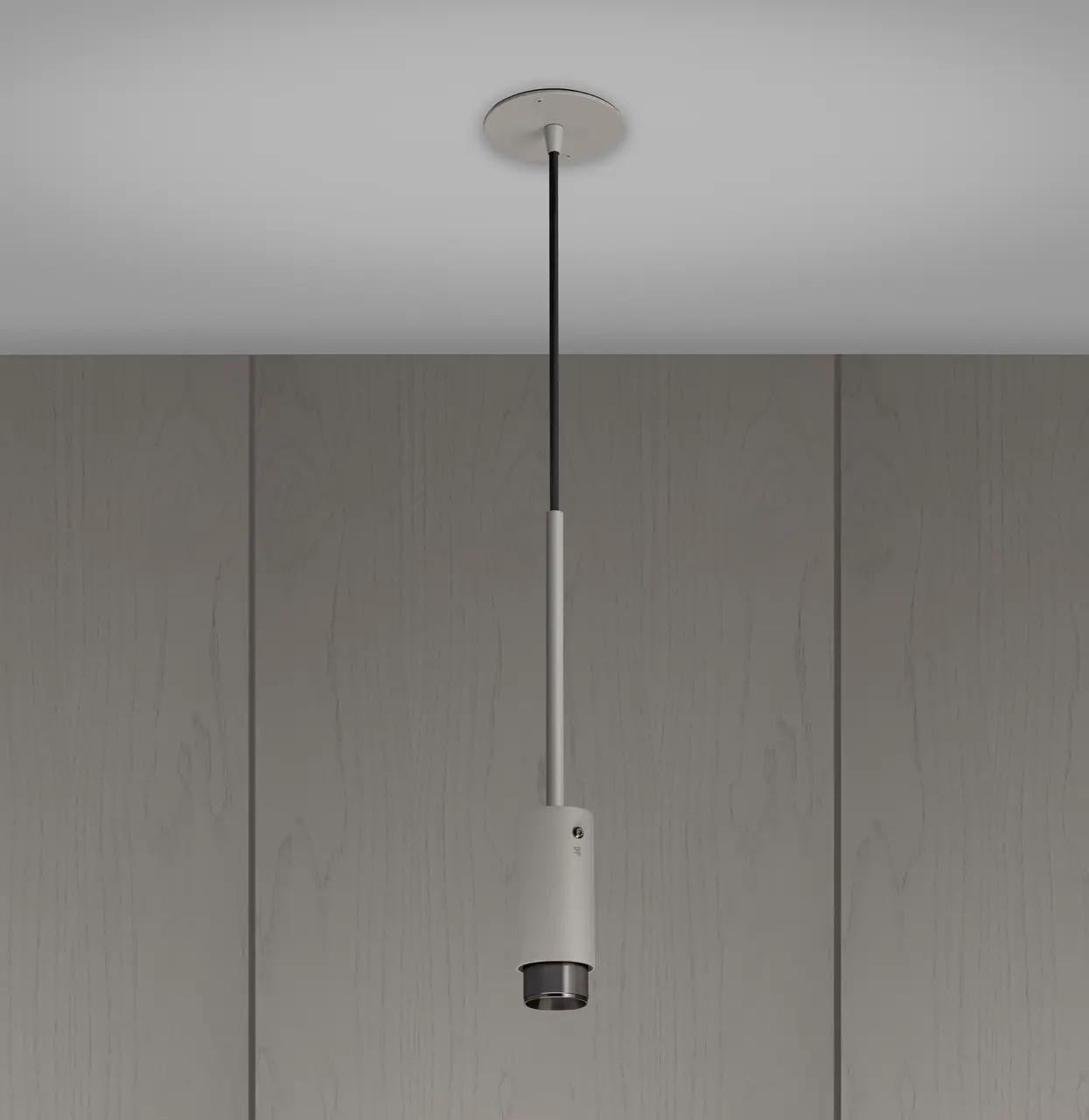 Buster + Punch Exhaust Pendant, Linear, Stone, Gun Metal