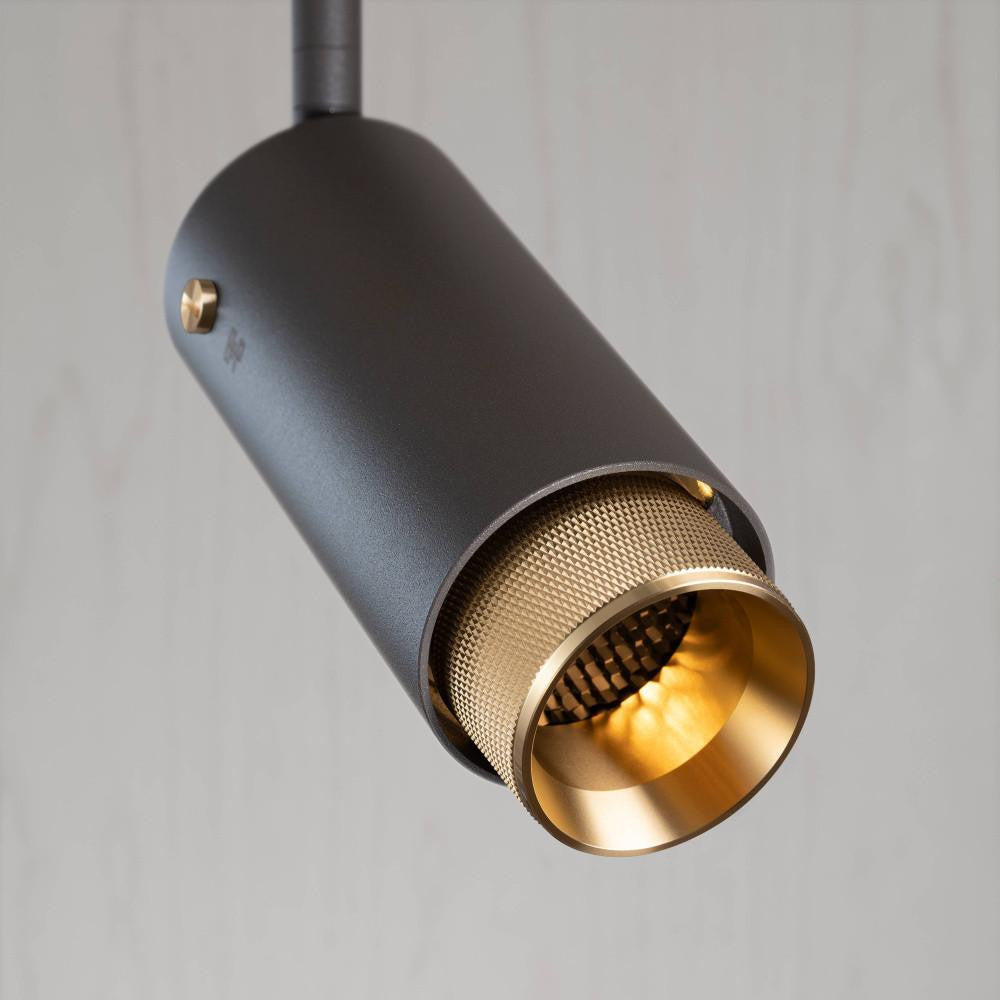 Buster + Punch Exhaust Spot Light, Cross, Graphite, Brass
