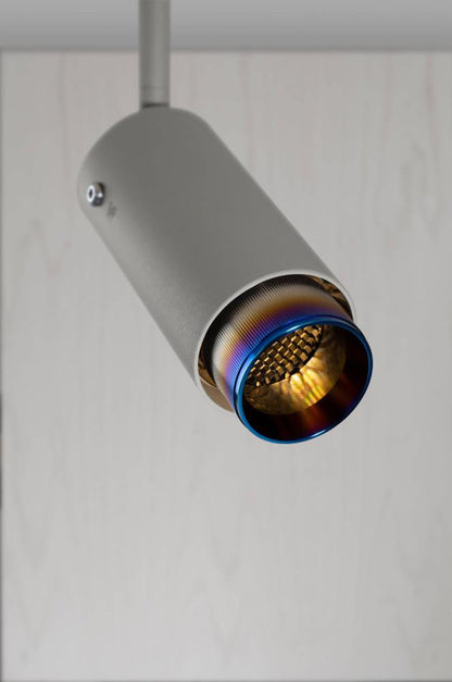 Buster + Punch Exhaust Spot Light, Linear, Stone, Burnt Steel