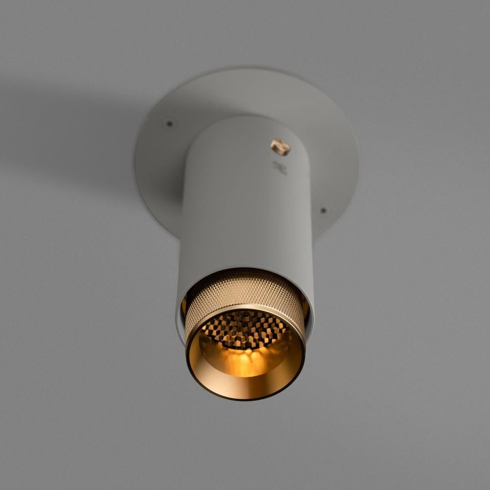 Buster + Punch Exhaust Surface Spot Light, Cross, Stone, Brass