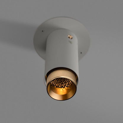 Buster + Punch Exhaust Surface Spot Light, Cross, Stone, Brass