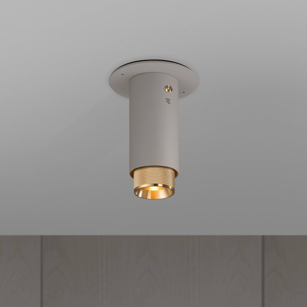 Buster + Punch Exhaust Surface Spot Light, Cross, Stone, Brass