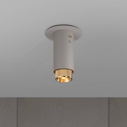 Buster + Punch Exhaust Surface Spot Light, Cross, Stone, Brass