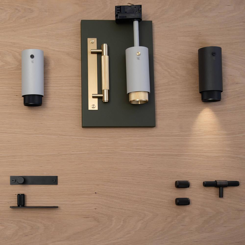 Buster + Punch Exhaust Surface Spot Light, Cross, Stone, Smoked Bronze
