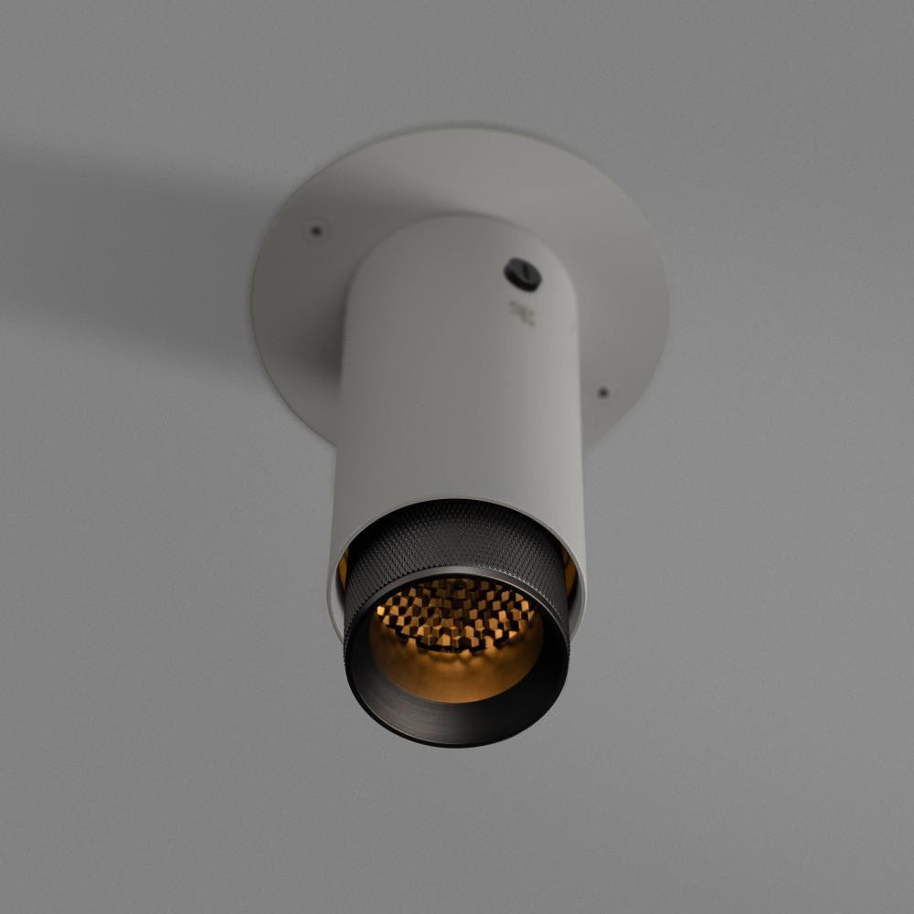 Buster + Punch Exhaust Surface Spot Light, Cross, Stone, Smoked Bronze