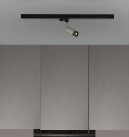 Buster + Punch Exhaust Track Light, Linear, Stone, Burnt Steel