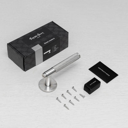 Buster + Punch Fixed Door Handle, Single-Sided, Cross, Steel