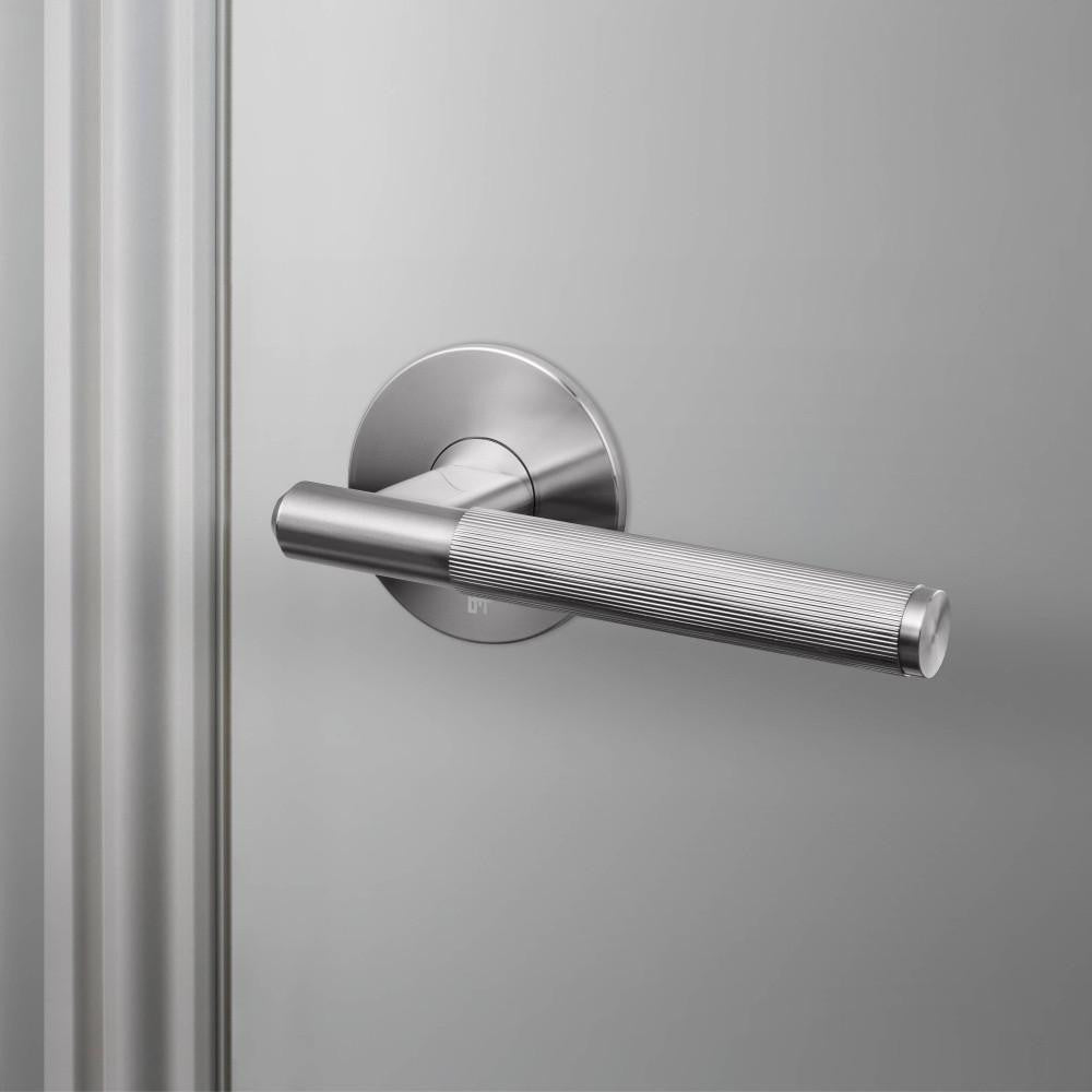 Buster + Punch Fixed Door Handle, Single-Sided, Linear, Steel