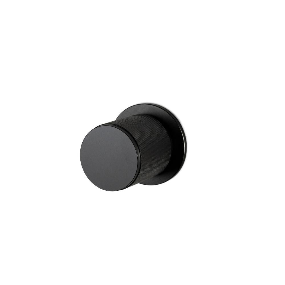 Buster + Punch Fixed Door Knob, Double-Sided, Cross Black