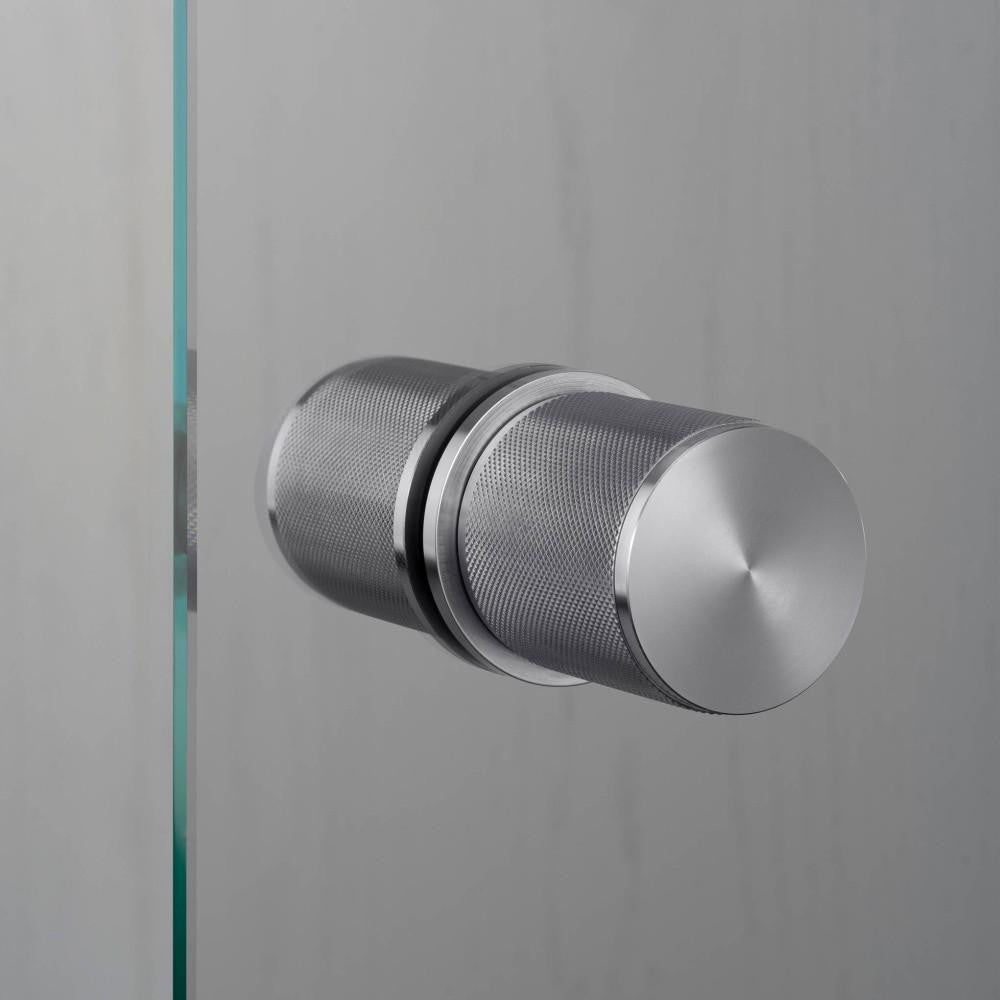 Buster + Punch Fixed Door Knob, Double-Sided, Cross, Steel