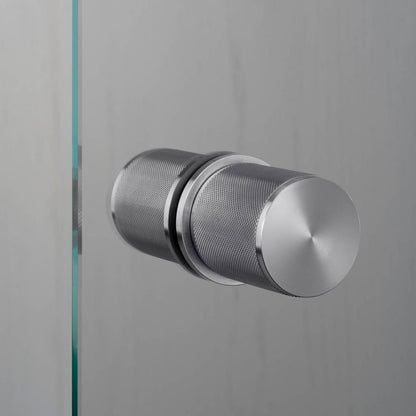 Buster + Punch Fixed Door Knob, Double-Sided, Cross, Steel