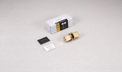 Buster + Punch Fixed Door Knob, Double-Sided, Linear, Brass