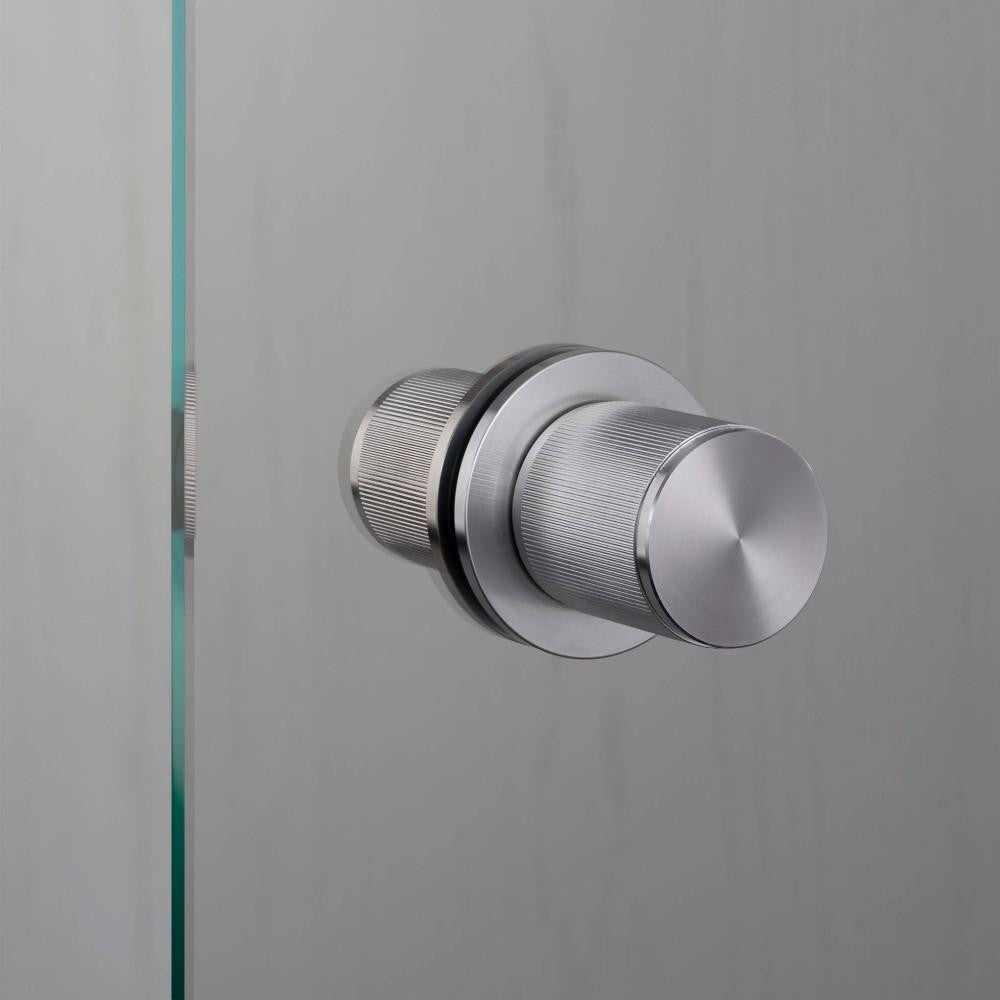 Buster + Punch Fixed Door Knob, Double-Sided, Linear, Steel