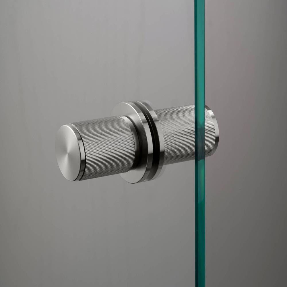Buster + Punch Fixed Door Knob, Double-Sided, Linear, Steel