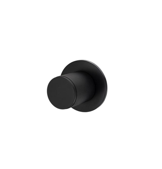 Buster + Punch Fixed Door Knob, Double-Sided, Linear Welders Black