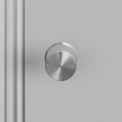 Buster + Punch Fixed Door Knob, Single-Sided, Cross, Steel