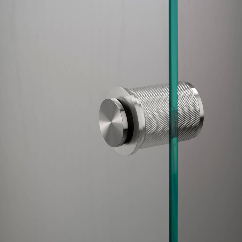 Buster + Punch Fixed Door Knob, Single-Sided, Cross, Steel