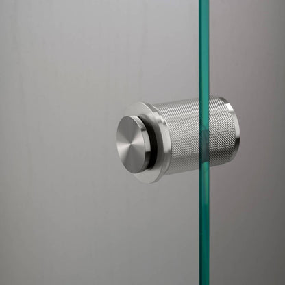 Buster + Punch Fixed Door Knob, Single-Sided, Cross, Steel